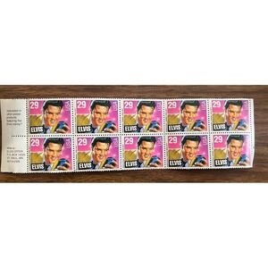 USA 1993. Elvis Presley Sheet of ten 10, 29-cent. American Music Series Unhinged